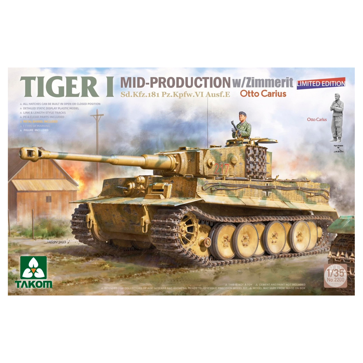 ak-interactive-1-35-tiger-i-mid-production-con-zimmerit-sd-kfz-181-pz-kpfw-vi-au image 1