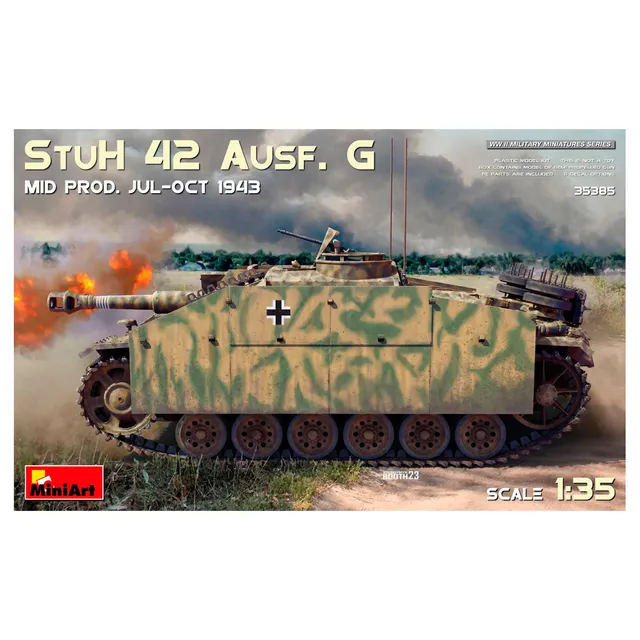 ak-interactive-1-35-stuh-42-ausf-g-mid-prod-jul-oct-1943-kit-modello-semovente-t image 1