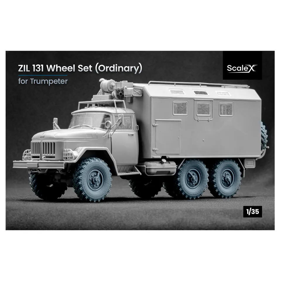 ak-interactive-zil-131-ordinary-wheel-set-per-trumpeter-1-35-set-ruote-di-ricamb image 1