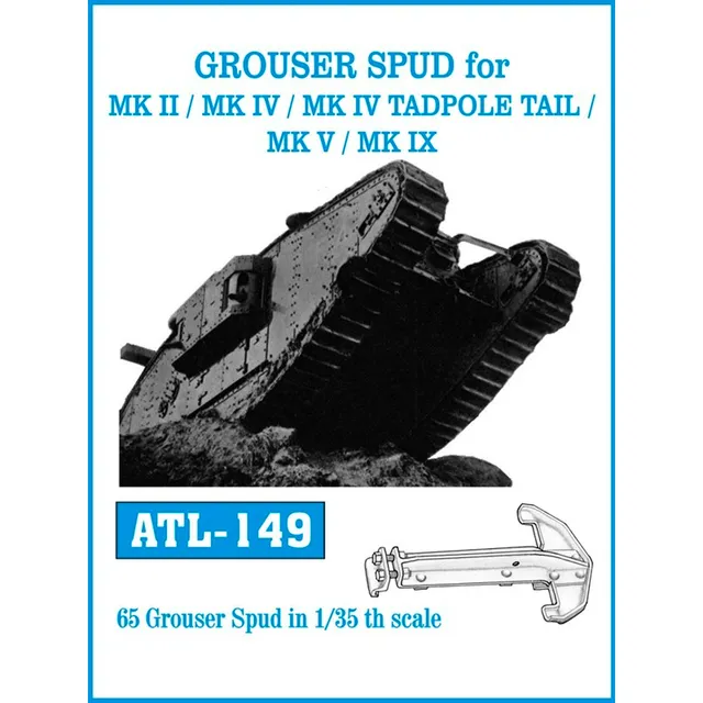 ak-interactive-cingoli-in-metallo-grouser-spud-per-carri-armati-mk-ii-mk-iv-mk-v image 1