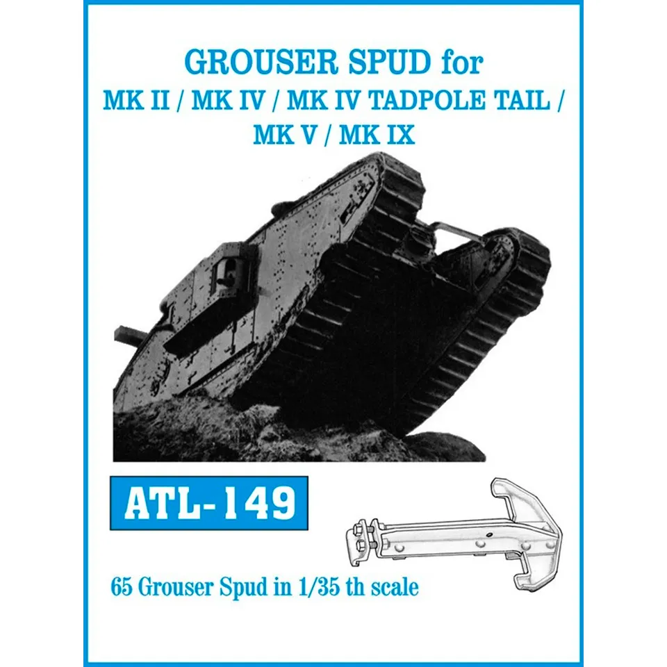 ak-interactive-cingoli-in-metallo-grouser-spud-per-carri-armati-mk-ii-mk-iv-mk-v image 1