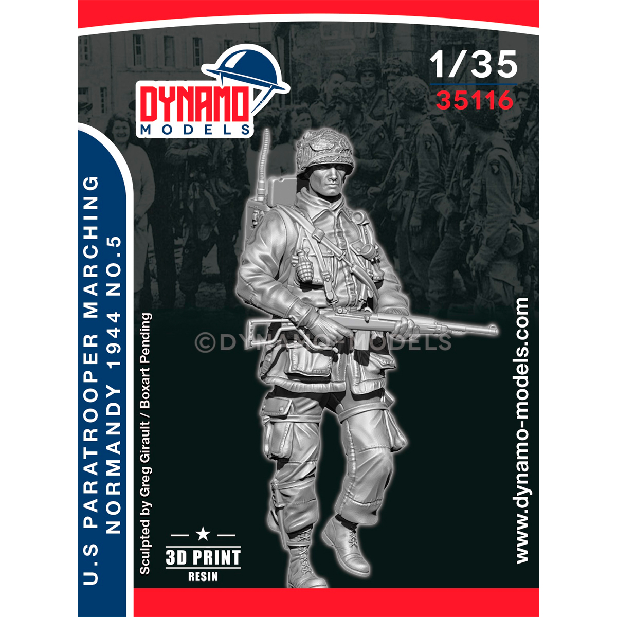 ak-interactive-1-35-u-s-paratrooper-radio-marching-normandy-1944-no-5-figura-in- image 1