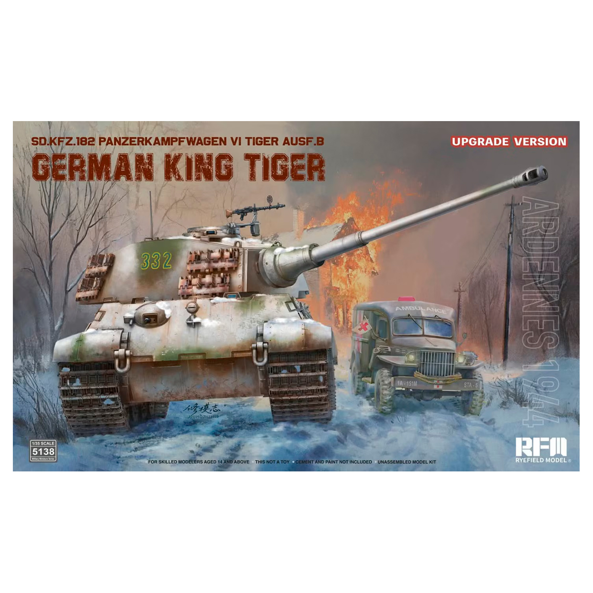 ak-interactive-1-35-sd-kfz-182-pz-kpfw-vi-ausf-b-king-tiger-ardennes-1944-versio image 1