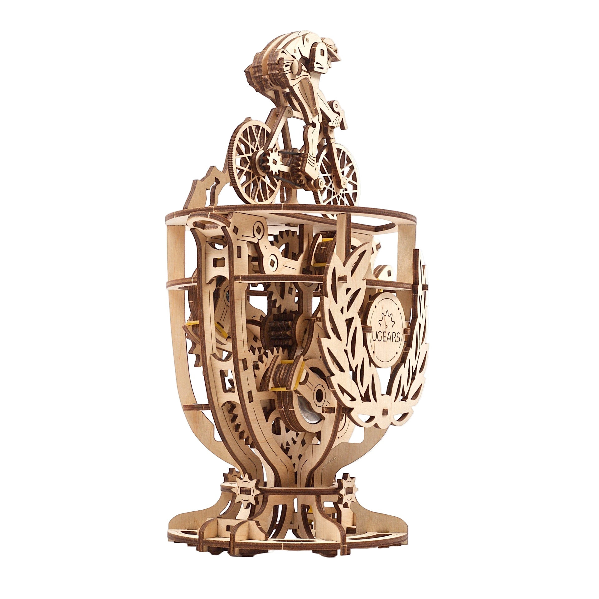 ugears-automaton-cyclist-automa-ciclista-3d-puzzle-in-legno image 2