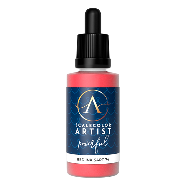 scale75-scalecolor-red-ink-inchiostro-acrilico-20ml-per-pennello-e-aerografo image 1