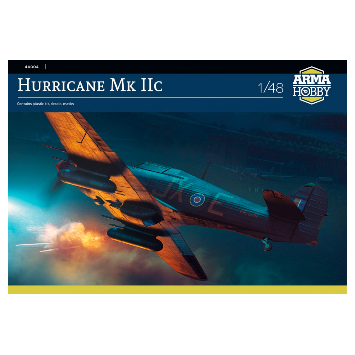ak-interactive-hurricane-mk-iic-1-48-kit-caccia-britannico-in-scala image 1