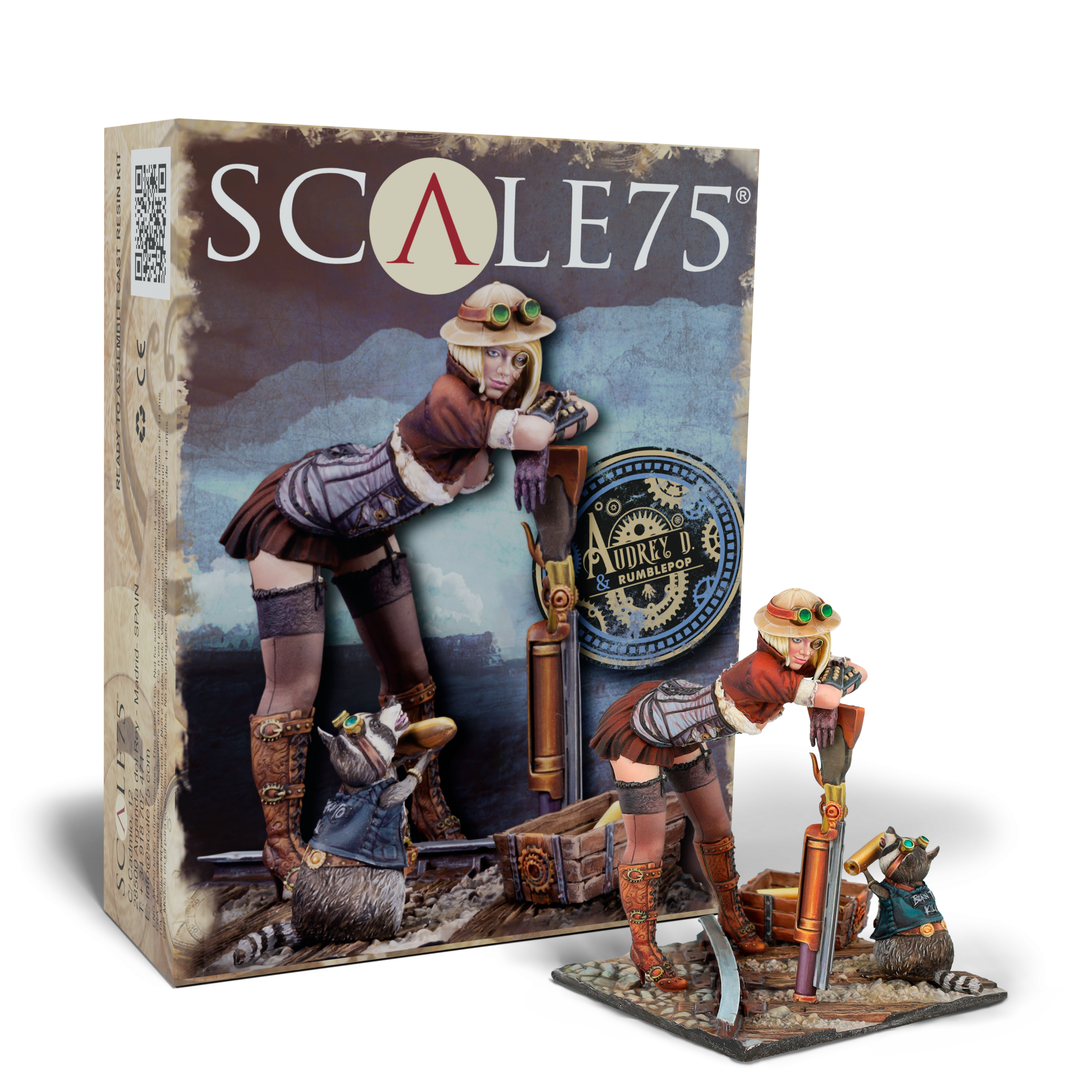 scale75-steam-wars-audrey-d-rumblepop-figura-resina-75mm-da-dipingere image 1