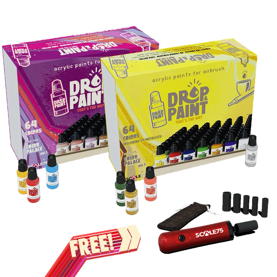 scale75-drop-paint-full-range-promo-set-completo-128-colori-agitatore-in-omaggio image 1