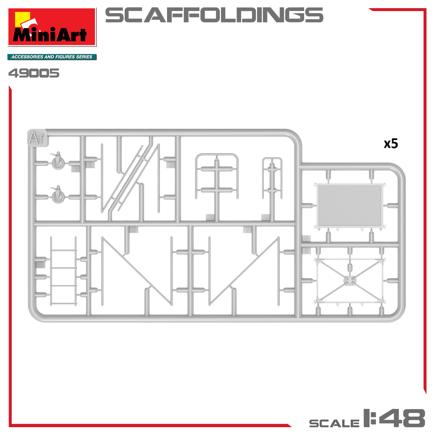 ak-interactive-scaffoldings-1-48-set-di-impalcature-per-modellismo image 7