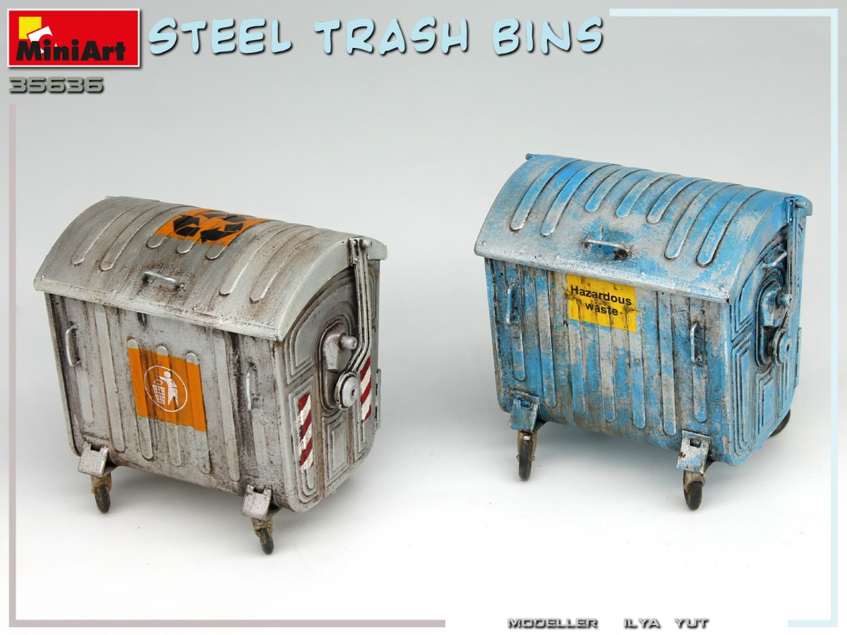 ak-interactive-1-35-steel-trash-bins-set-di-bidoni-metallici-per-diorami image 6
