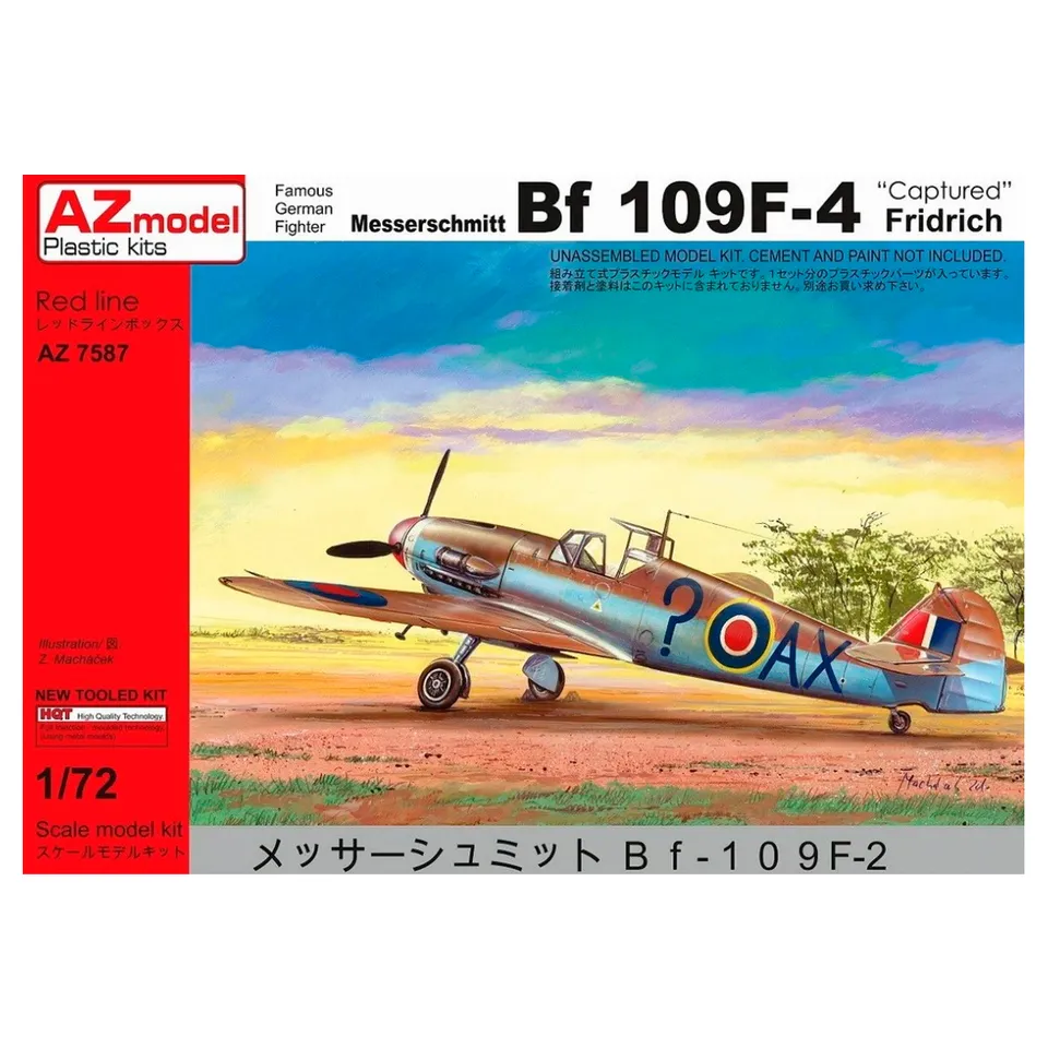 ak-interactive-1-72-messerschmitt-bf-109f-4-captured-kit-modellismo image 1