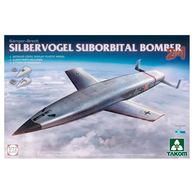 kit-modellismo-bombardiere-suborbitale-s-nger-bredt-silbervogel-scala-1-72-ak-in image 1