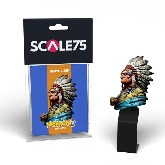 scale75-native-chief-figura-wild-west-da-costruire-e-dipingere image 1