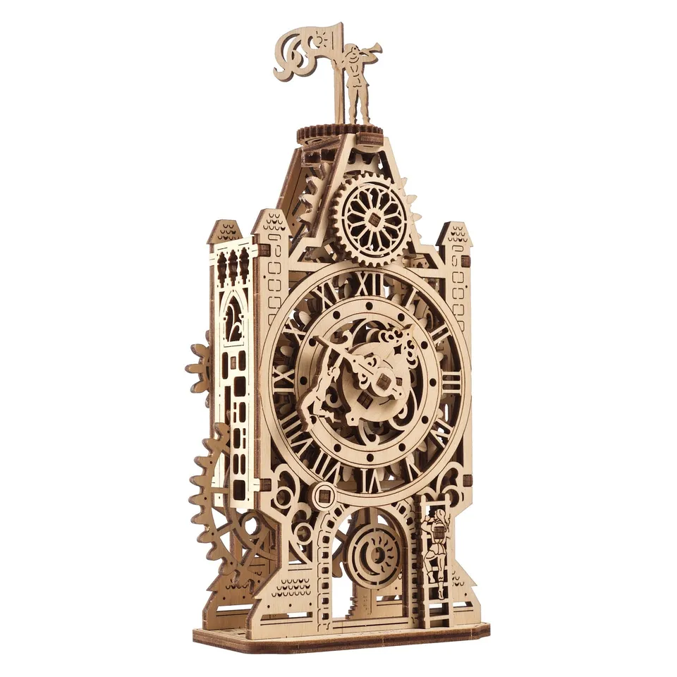 ugears-old-clock-tower-modellino-3d-in-legno-della-torre-dell-orologio-serie-eas image 1