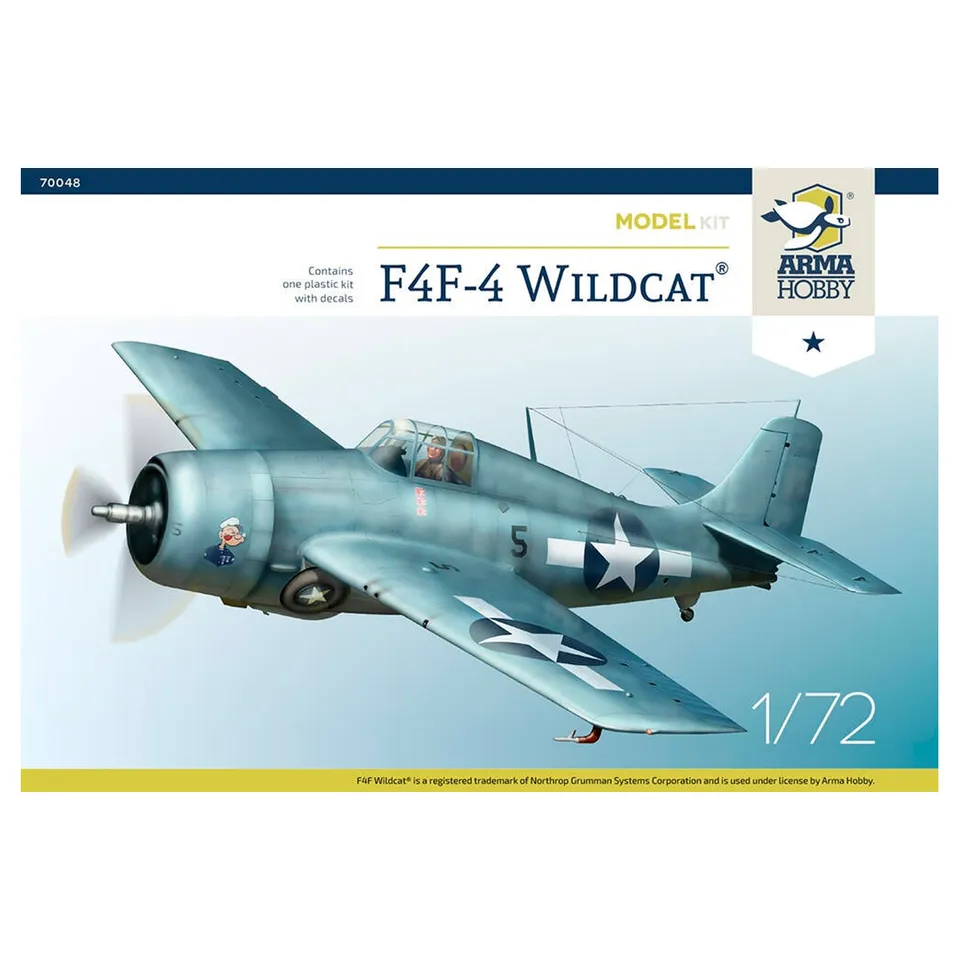 ak-interactive-grumman-f4f-4-wildcat-in-scala-1-72-kit-modello-aereo-da-costruir image 1