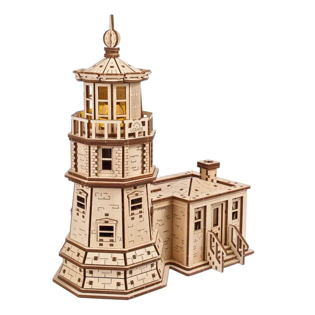 ugears-split-rock-lighthouse-kit-modellismo-meccanico-in-legno image 1