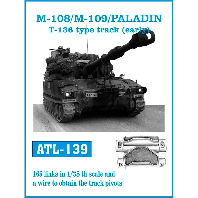 ak-interactive-1-35-metal-tracks-m-108-m109-paladin-t-136-type-track-early image 1