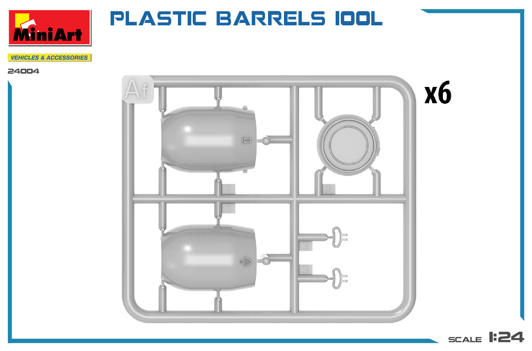 ak-interactive-1-24-plastic-barrels-100l-set-di-barili-per-modellismo image 3