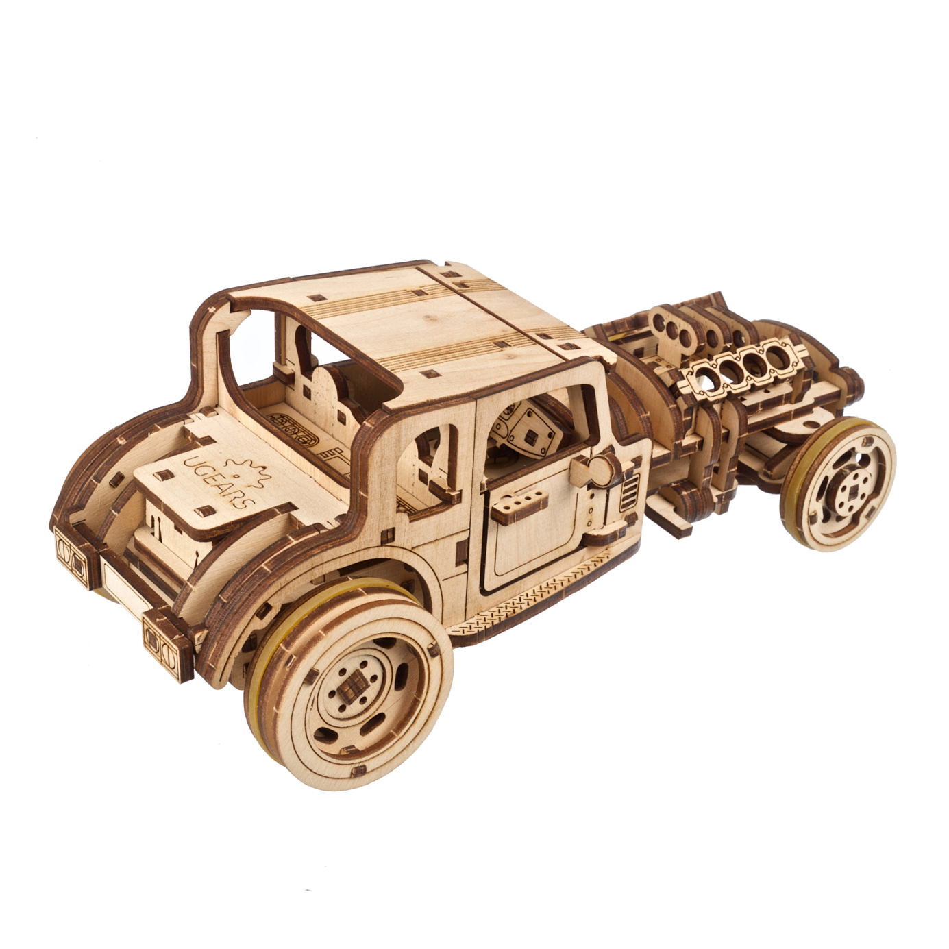 ugears-hot-rod-furious-mouse-mini-hot-rod-auto-in-legno-3d-u-mini image 3