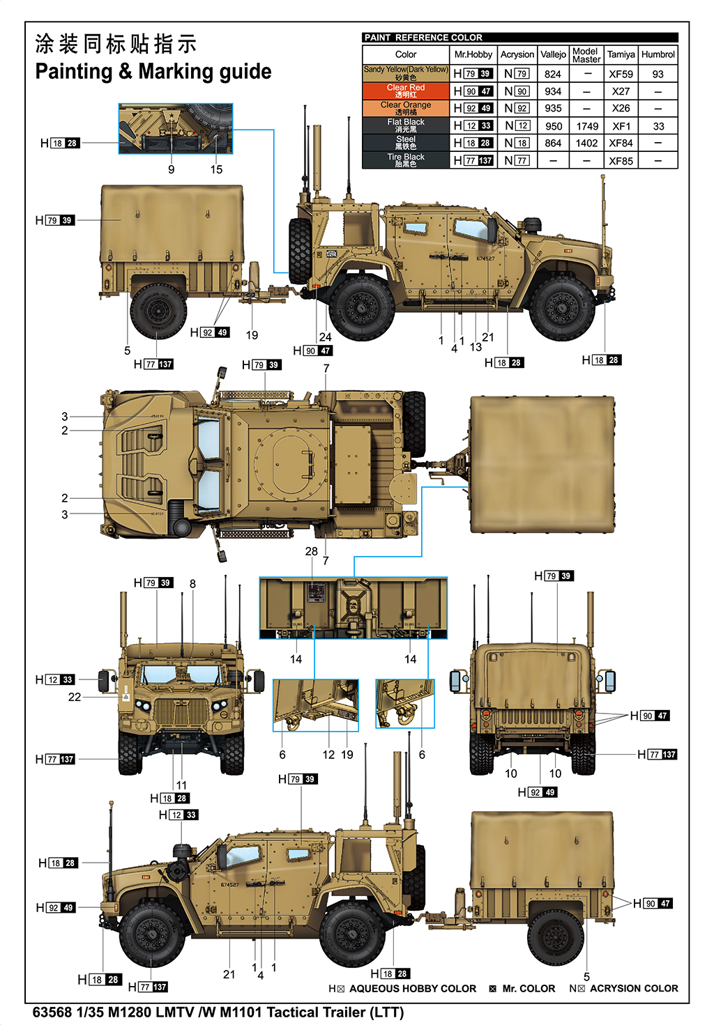 ak-interactive-m1280-lmtv-w-m1101-tactical-trailer-ltt-1-35-kit-di-modellismo image 5