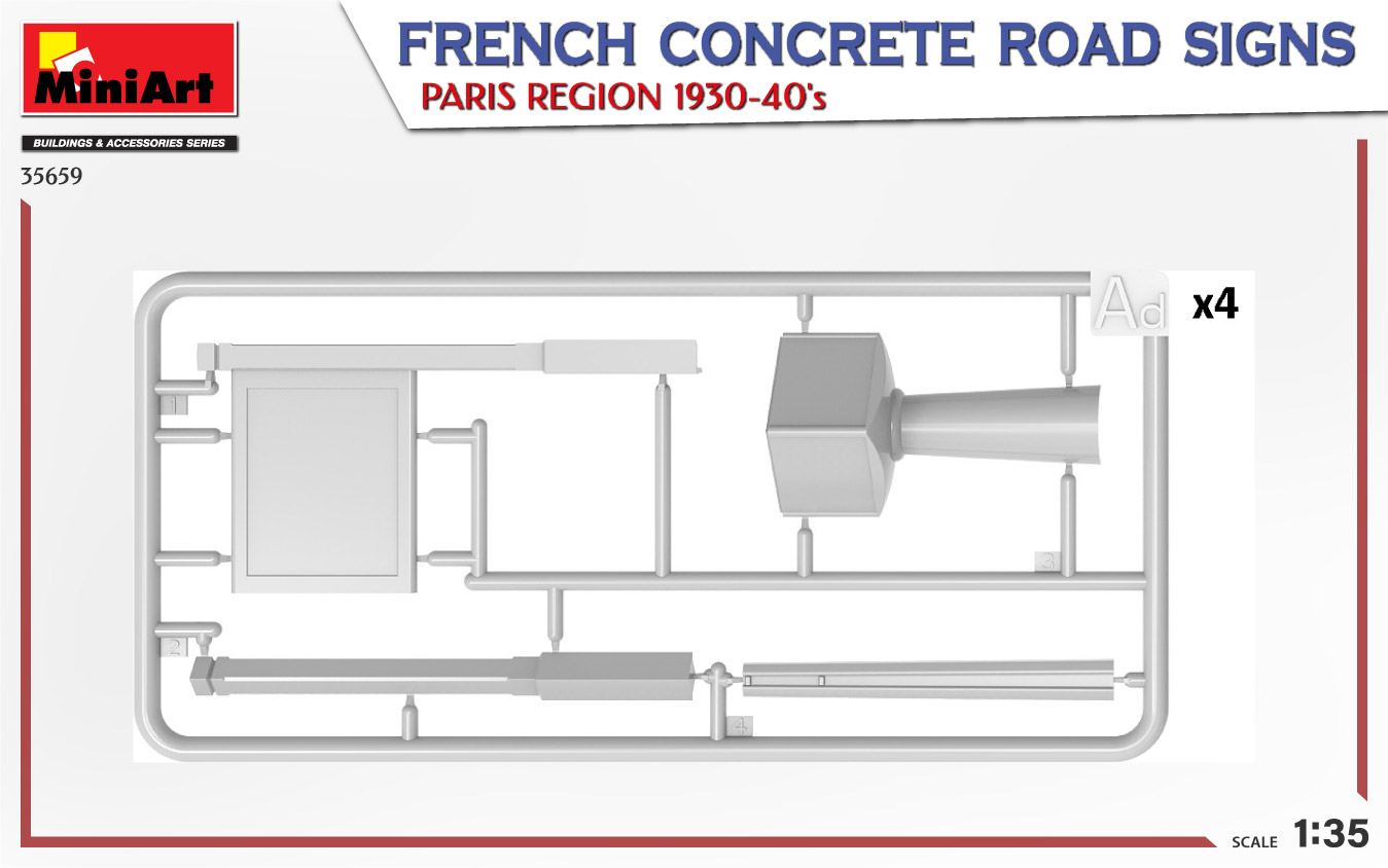 ak-interactive-1-35-french-concrete-road-signs-1930-40s-paris-region-set-di-segn image 5