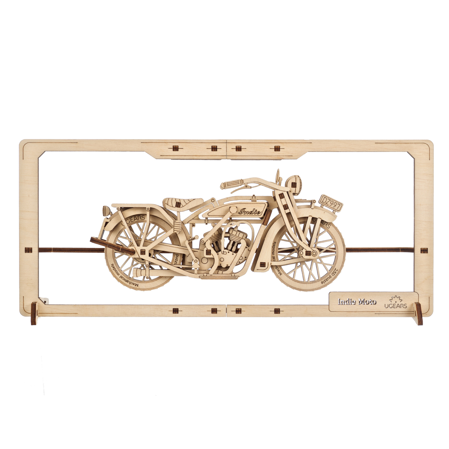ugears-indie-moto-2-5d-puzzle-quadro-in-legno-con-parti-mobili image 1