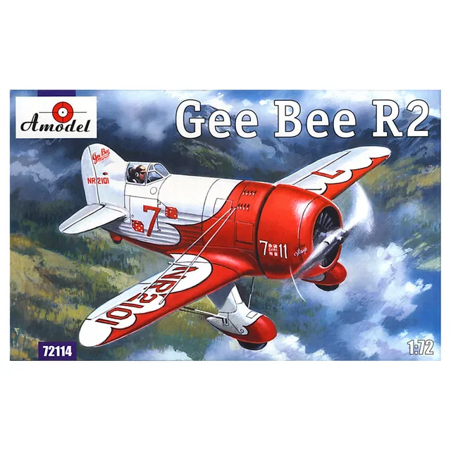 amodel-1-72-gee-bee-super-sportster-r2-aircraft-kit-aereo-da-corsa-in-scala-1-72 image 1