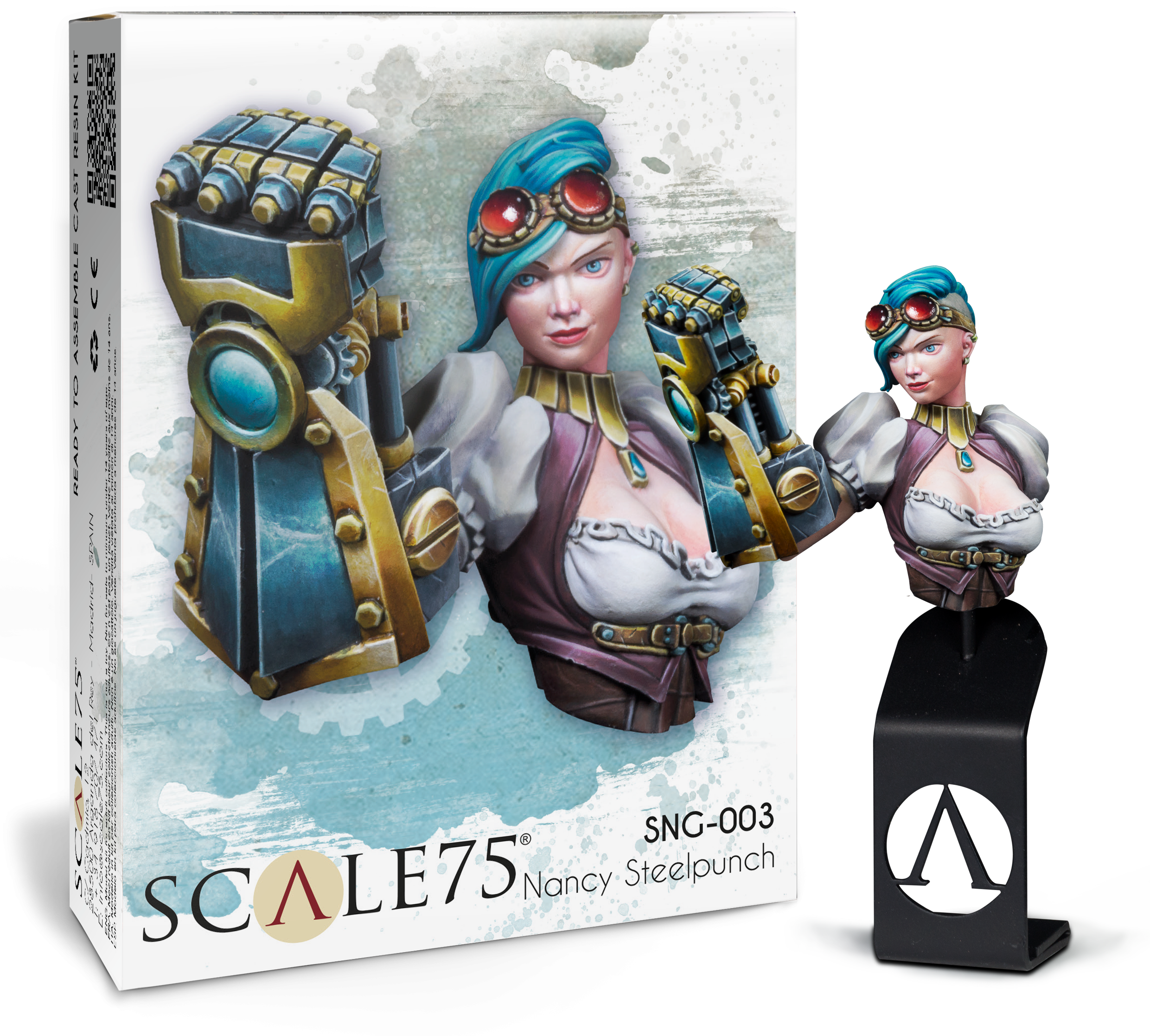 scale75-nancy-steelpunch-figura-1-10-naughty-gears-in-resina-da-montare-e-diping image 1