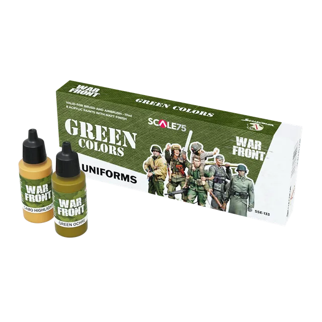 scale75-green-colors-warfront-set-8-acrilici-verdi-militari image 1