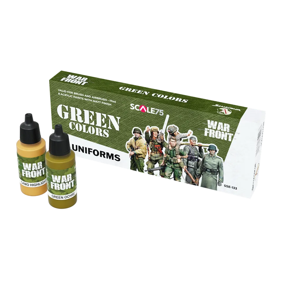 scale75-green-colors-warfront-set-8-acrilici-verdi-militari image 1