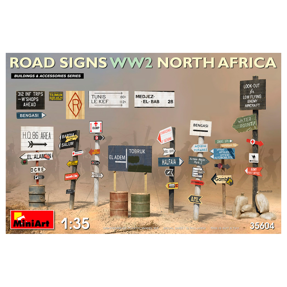 ak-interactive-1-35-road-signs-ww2-north-africa-cartelli-stradali image 1