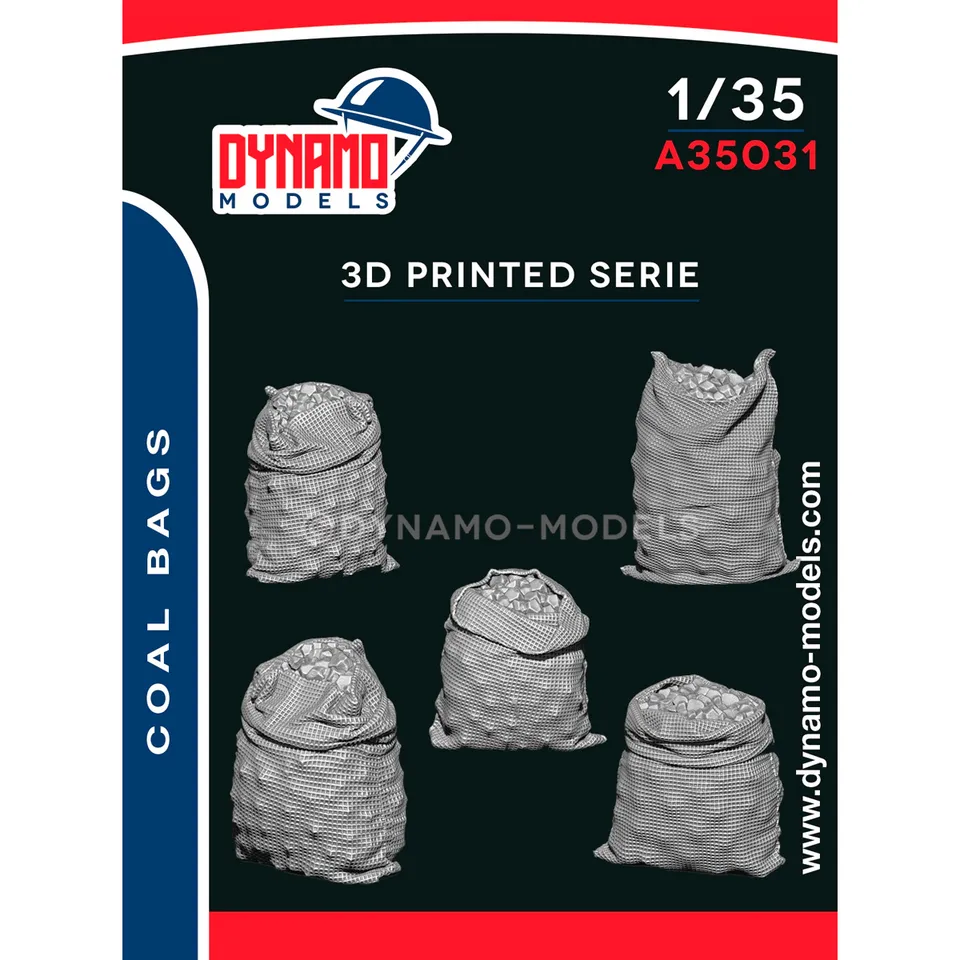 ak-interactive-1-35-coal-bags-sacchi-di-carbone-in-resina-per-modellismo image 1