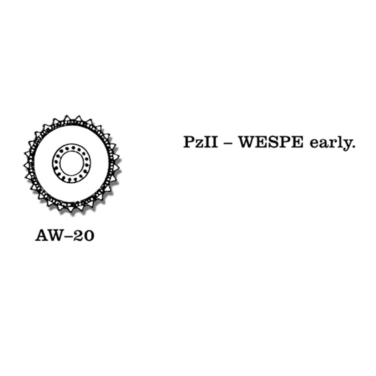 ak-interactive-1-35-metal-wheels-pz-ii-wespe-early-ruote-in-metallo-per-modellis image 1