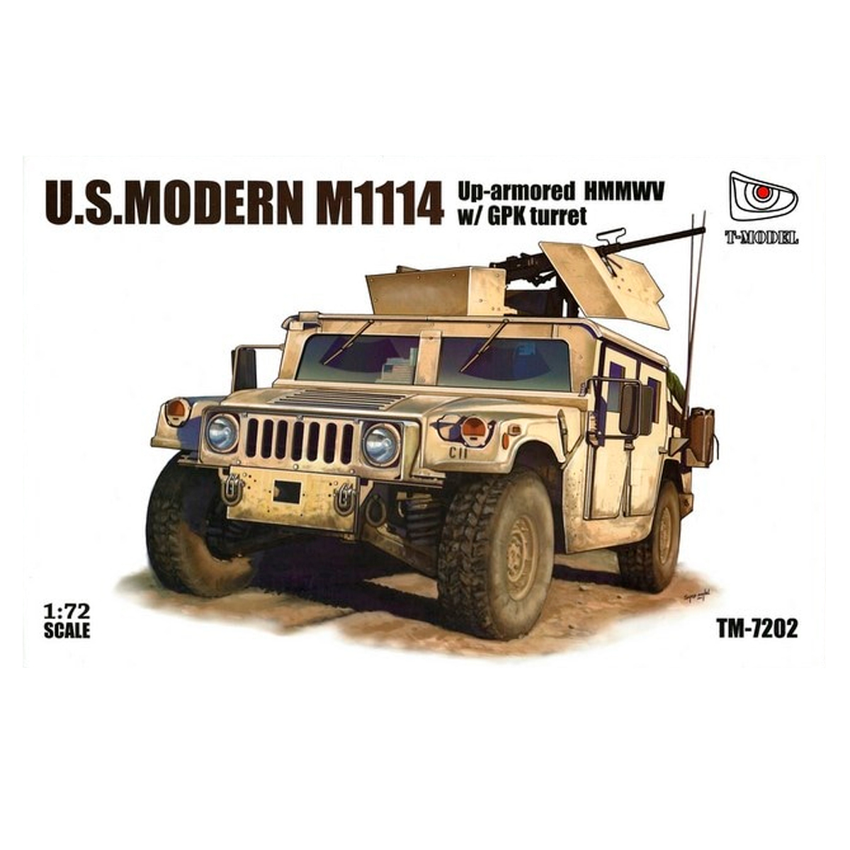 ak-interactive-1-72-u-s-modern-m1114-up-armored-hmmwv-con-torretta-gpk image 1