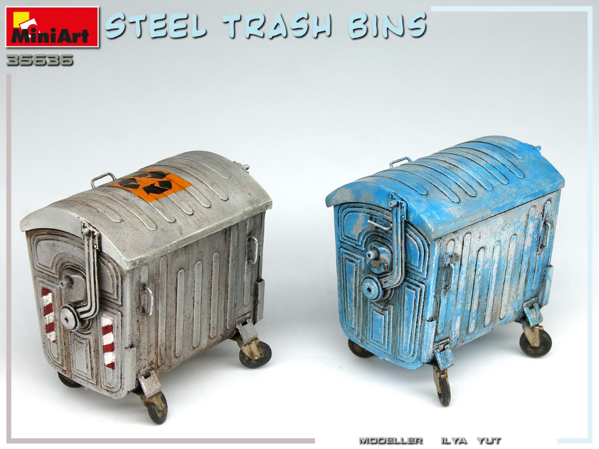 ak-interactive-1-35-steel-trash-bins-set-di-bidoni-metallici-per-diorami image 5