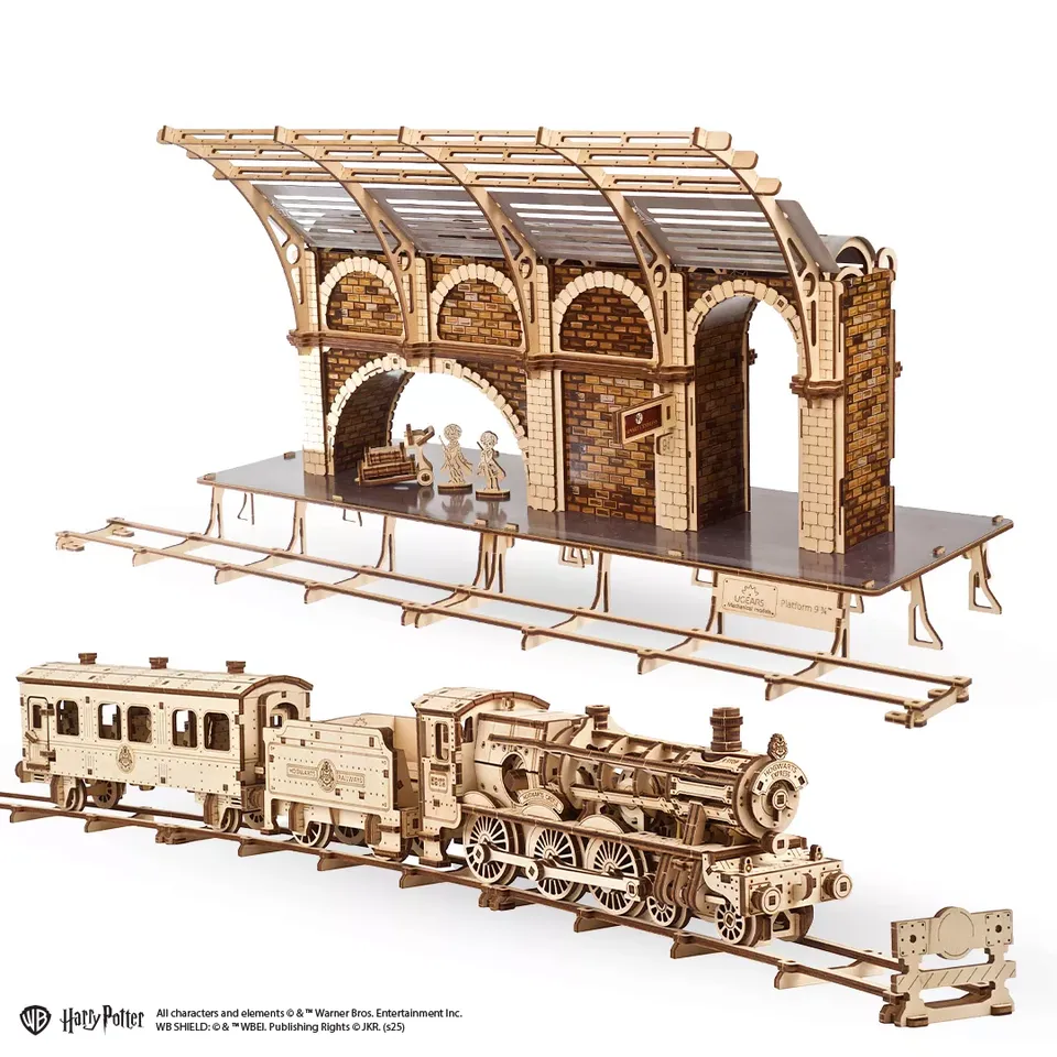 ugears-hogwarts-express-set-harry-potter-treno-2-in-1-con-binario-9 image 1