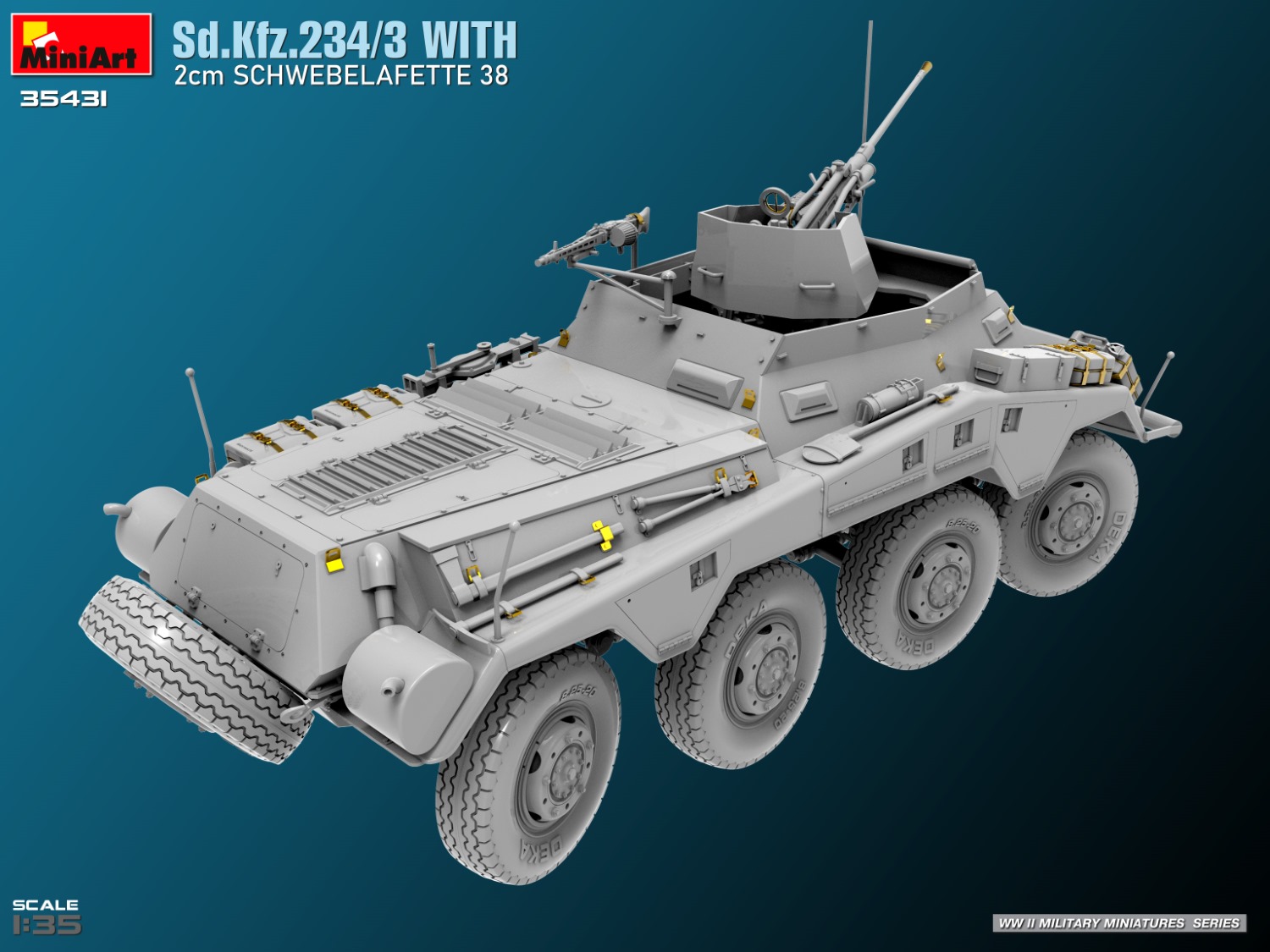 ak-interactive-1-35-sd-kfz-234-3-con-2cm-schwebelafette-38-kit-da-costruire image 4