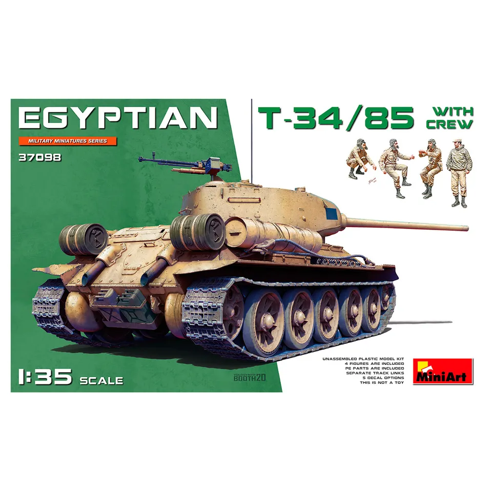 ak-interactive-1-35-egyptian-t-34-85-con-equipaggio-kit-modellismo-carro-armato image 1