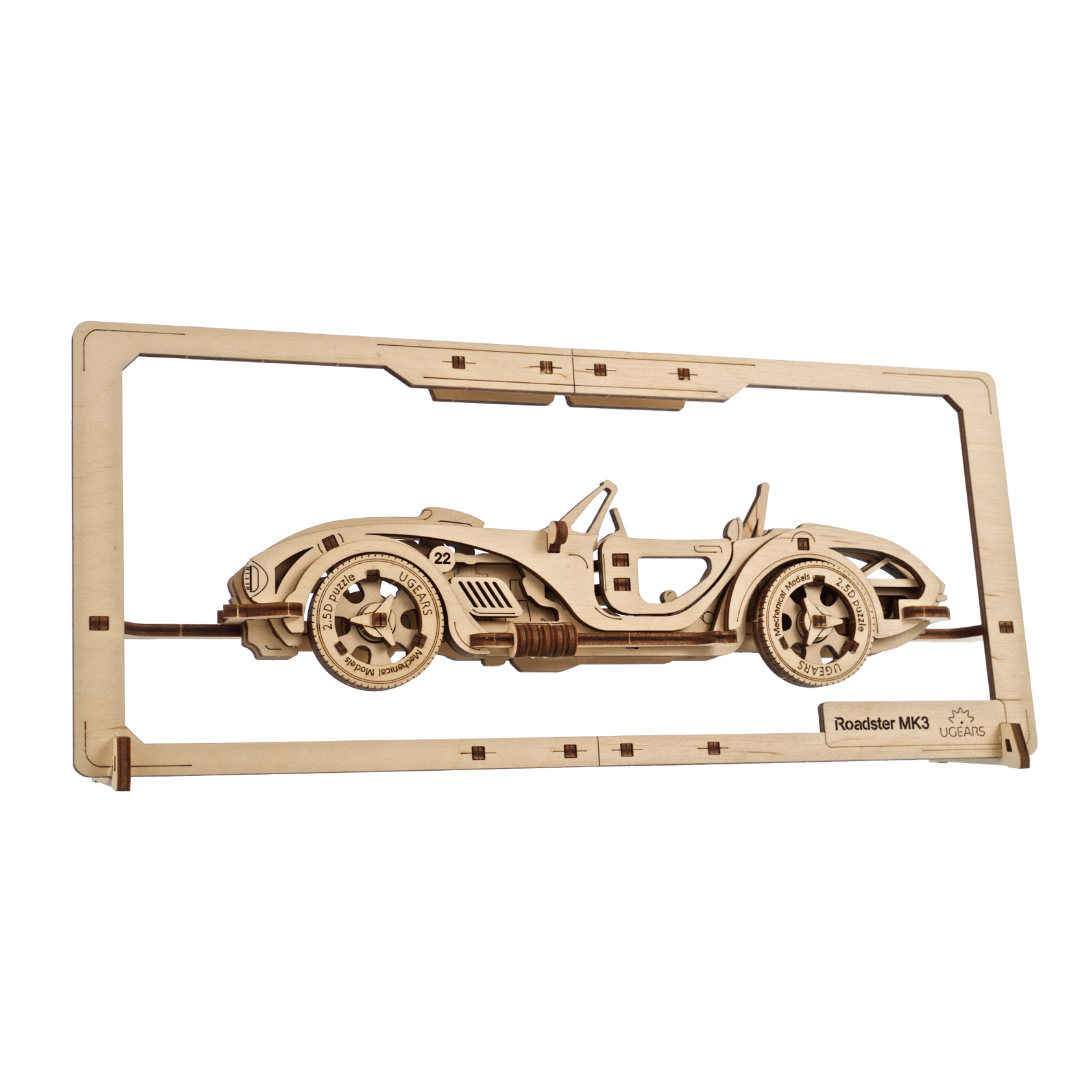 ugears-roadster-mk3-2-5d-puzzle-quadro-auto-muscle-in-legno image 3