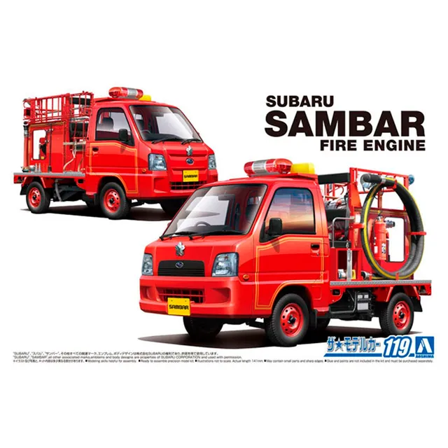 ak-interactive-1-24-subaru-tt2-sambar-the-fire-engine-kit-auto-modellismo image 1